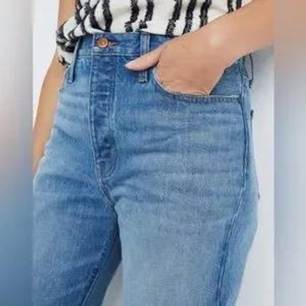 Madewell The Dadjean Women's 27 High Rise 100% Cotton Jeans NWOT - Picture 3 of 15